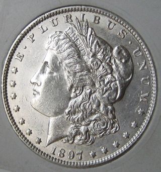 1897 - Morgan Silver Dollar - Brilliant Uncirculated - Morgan Dollar photo