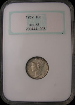 1939 Silver 10c Mercury Dime - Ngc Ms65 photo