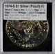 1974 - S 1$ Eisenhower Silver Dollar Inventory Uncirc Bright Proof Inv 02 Dollars photo 3