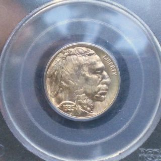 1935 - S Buffalo Nickel Graded Ms65 In An Old Green Pcgs Holder (pq) photo