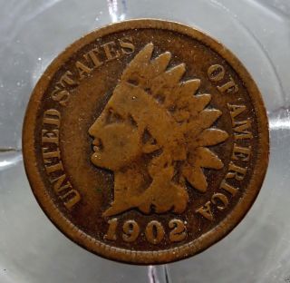 Very Good 1902 - P Indian Head Cent. . . . . .  10948 photo