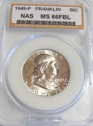 1949 - P Ms Fbl Outstanding Silver Franklin 50 Cents photo