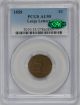 1858 Flying Eagle Cent - Large Letters - Au55 Pcgs Cac Verified Small Cents photo 1