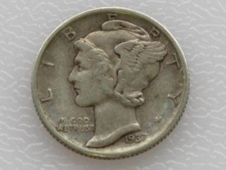 1937 - S Mercury Dime 90% Silver U.  S.  Coin D2757 photo