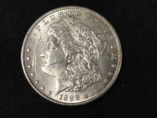 1888 S Morgan Silver Dollar Bu 885tv photo