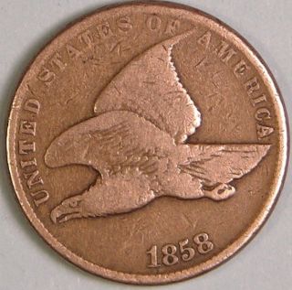 1858 Flying Eagle Cent,  Small Letter,  Fe 85 photo
