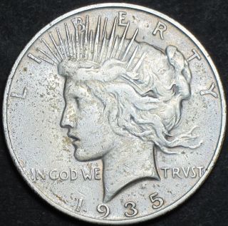 1935 - S Peace Silver Dollar Xf Extra Fine Ef Key Date San Francisco Coin photo