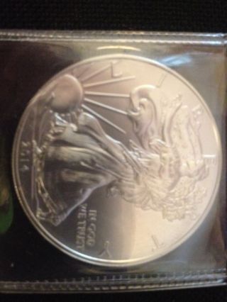 2014 American Silver Eagle Brilliant Uncirulated 1 Troy Ounce Of Silver Just4 U photo