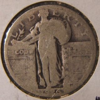 1926 Standing Liberty Silver Quarter Good+ photo