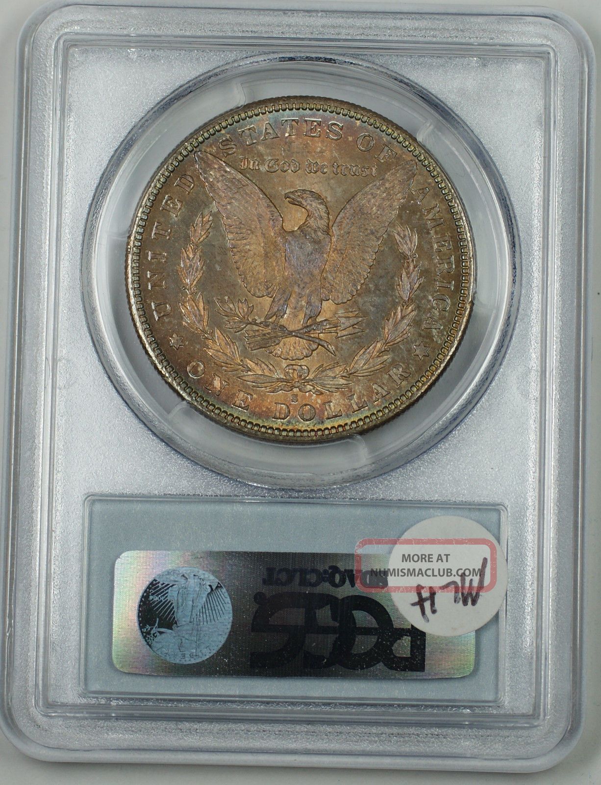 1881 - S Morgan Silver Dollar Coin, Pcgs Ms - 64, Monster Toned