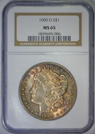 1900 O Morgan Silver Dollar Orleans $1 Bu Ngc Ms65 Ms 65 photo