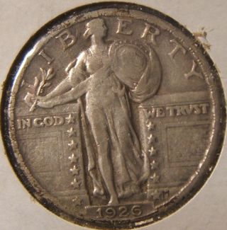 1926 Standing Liberty Silver Quarter Xf Beauty photo