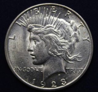 1923 Peace Dollar - Us P$1 - 90% Silver.  ;) photo
