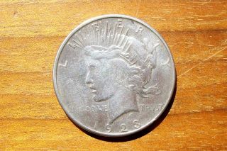 1923 - S Peace Dollar 90% Silver Avg Circ Cond photo