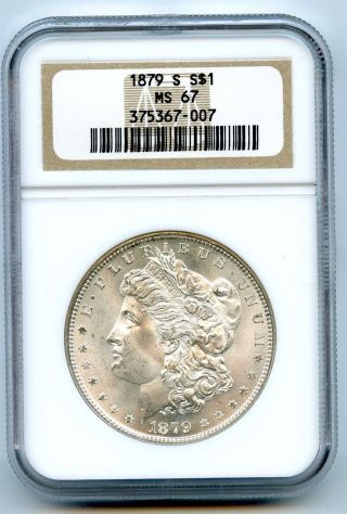 1879 Ngc Ms67 Silver $1 Morgan Dollar photo