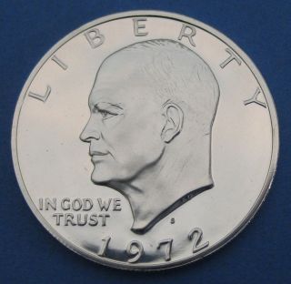 1972 - S Silver Cameo Proof Eisenhower Dollar Ddo Double Die Img8047 photo