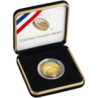 2014 - W National Baseball Hall Of Fame Hof Proof $5 Gold Coin (b31) From Us photo