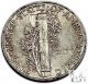 1943 (p) About Uncirculated Au Mercury Silver Dime 10c Us Coin B90 Dimes photo 2