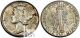 1944 D About Uncirculated Au Mercury Silver Dime 10c Us Coin B94 Dimes photo 1