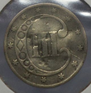 1852 Three - Cent 