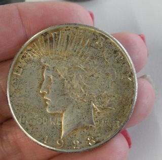 1923s Peace Silver Dollar $1.  00 In Us photo