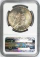 1927 Peace Dollar $1 Ngc Ms64 Beautifully Toned Lustrous Silver Coin Dollars photo 3