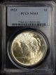 1923 Peace Silver Dollar Pcgs Ms 64 White Dollars photo 4