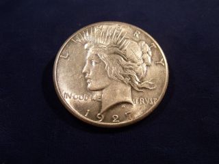 1927 Peace Dollar Lustrous Coin photo