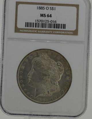 1885 - O Ms64 Ngc Morgan Dollar (950) photo