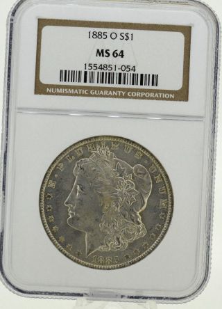 1885 - O Ms64 Ngc Morgan Dollar (948) photo