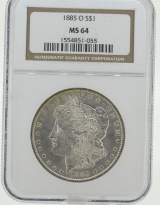 1885 - O Ms64 Ngc Morgan Dollar (952) photo