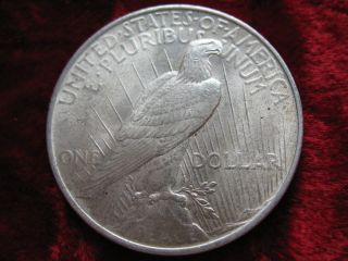 1922 - P Peace Silver Dollar,  Luster,  38.  1mm, .  77344 Oz.  Silver photo