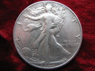 1946 - P Walking Liberty Silver Half Dollar,  Higher Grade Fast photo