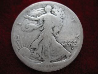 1916 - D Walking Liberty Silver Half Dollar,  Tough Date,  Coin photo
