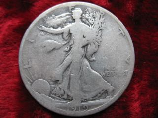 1919 - S Walking Liberty Silver Half Dollar,  Coin photo