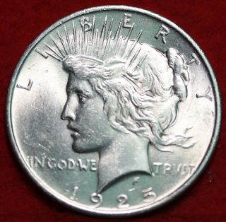 Uncirculated 1925 Silver Peace Dollar S/h photo