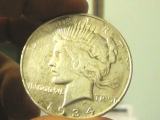 1934 - D Peace Dollar (better Date) photo