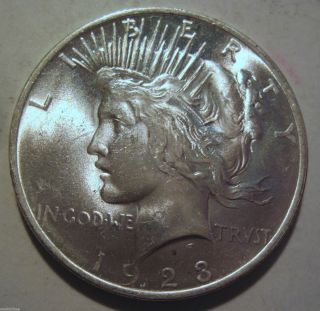 Unc 1923 Silver Peace Dollar (110d) photo