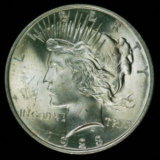 1923 Peace Dollar In Choice Bu Great Coin Flashy photo