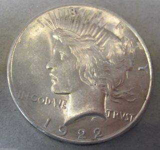 1922 Silver Peace Dollar 314o photo