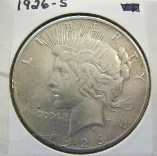 1926 S Silver Peace Dollar Coin (1014as) photo