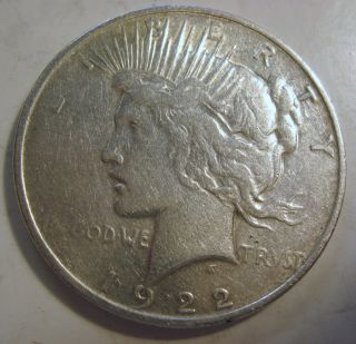 Xf 1922 Silver Peace Dollar 330n photo