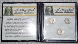 1965,  66,  67 Washington Quarters With No Mark - Only Issues Without Mark photo