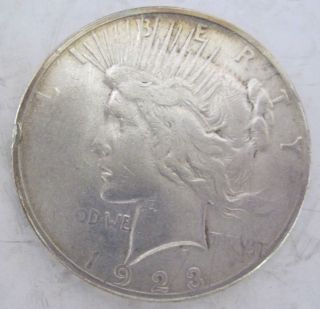 1923 - S Silver Peace Dollar - Xf (913e) photo