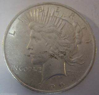 1922 Silver Peace Dollar Coin 1021r photo
