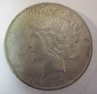 1922 Silver Peace Dollar Coin 1021n photo