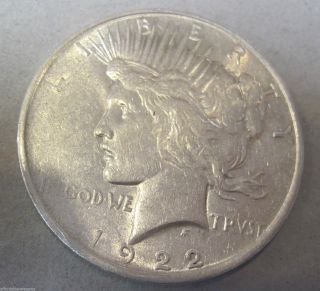 1922 Silver Peace Dollar 314n photo
