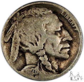 1928 S Very Good Vg Indian Head Buffalo Nickel 5c Us Coin B33 photo