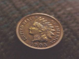 , Higher Grade Usa 1905 Indian Head Cent photo
