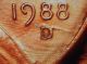 (bb134) 1988 - D Lincoln Cent Double D Red/brown Cir. Coins: US photo 2